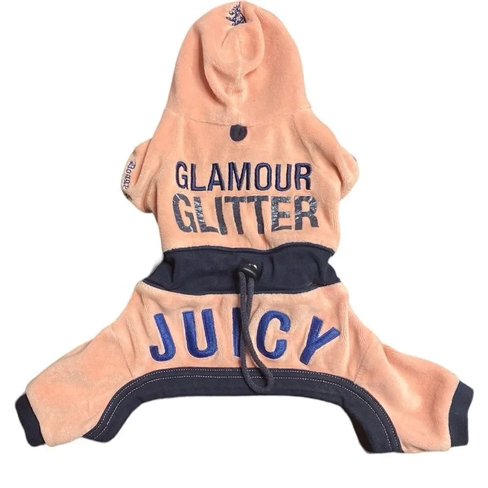 Vintage JUICY COUTURE Doggy Couture Velour Velvet Tracksuit Jumpsuit